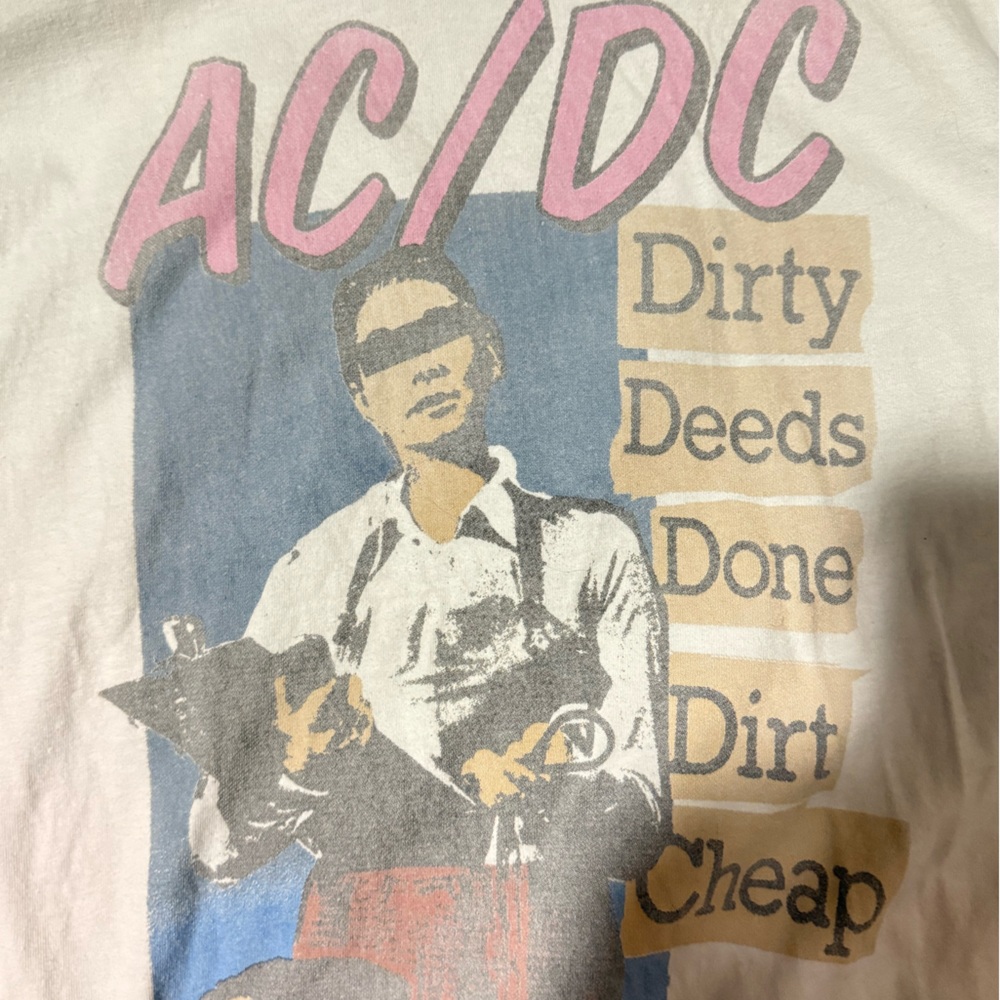 AC/DC White Graphic Tee - Short Sleeve - Picture 2 of 3